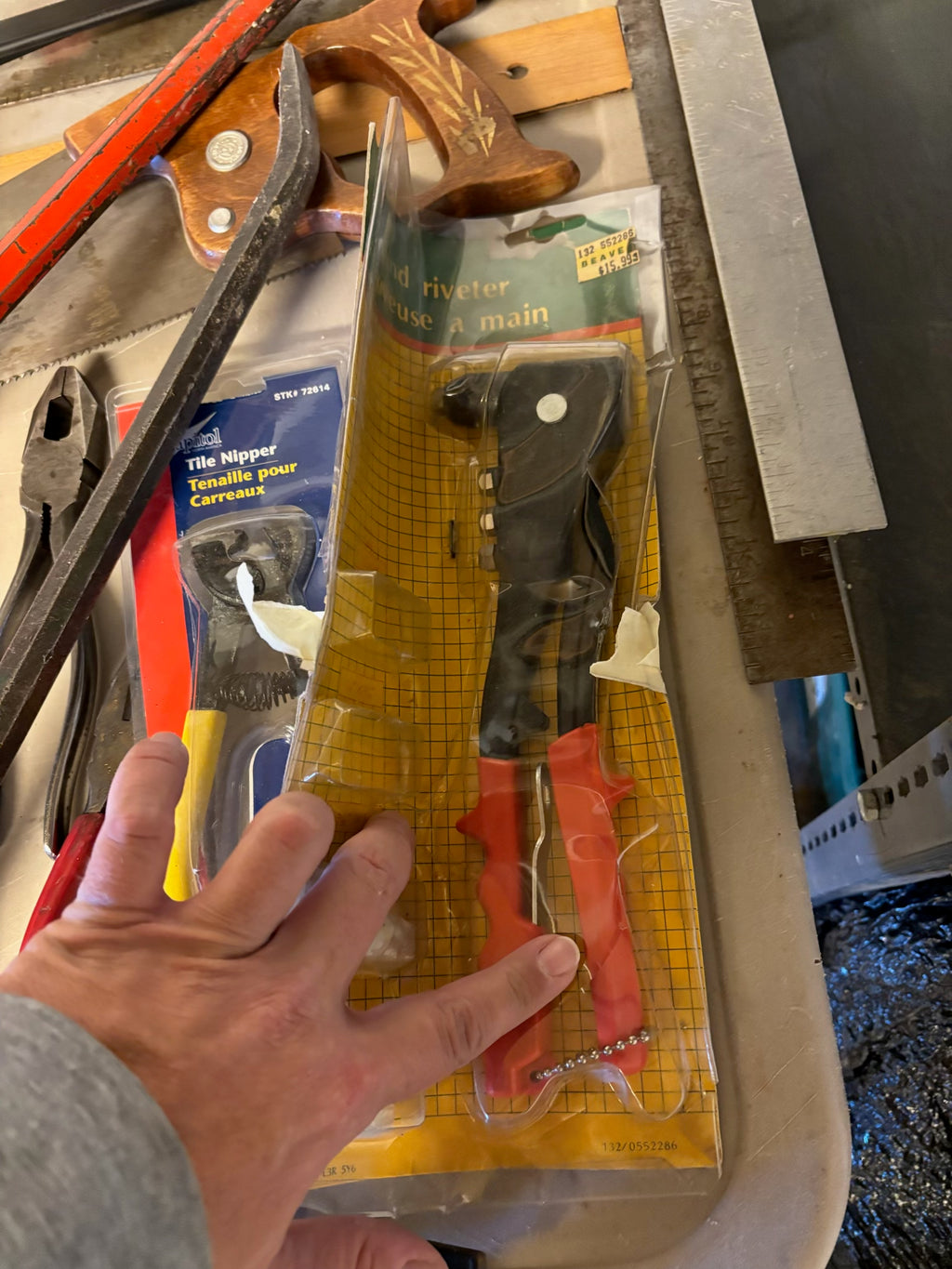 D227 Garage Grouping (screws and more, items on table top only)