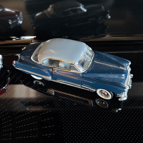 D117 Vintage car grouping (Ford Woody station wagon and Franklin Mint Cadillac)