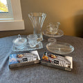 D120 Mikasa and more glass Grouping (candy dish and more)