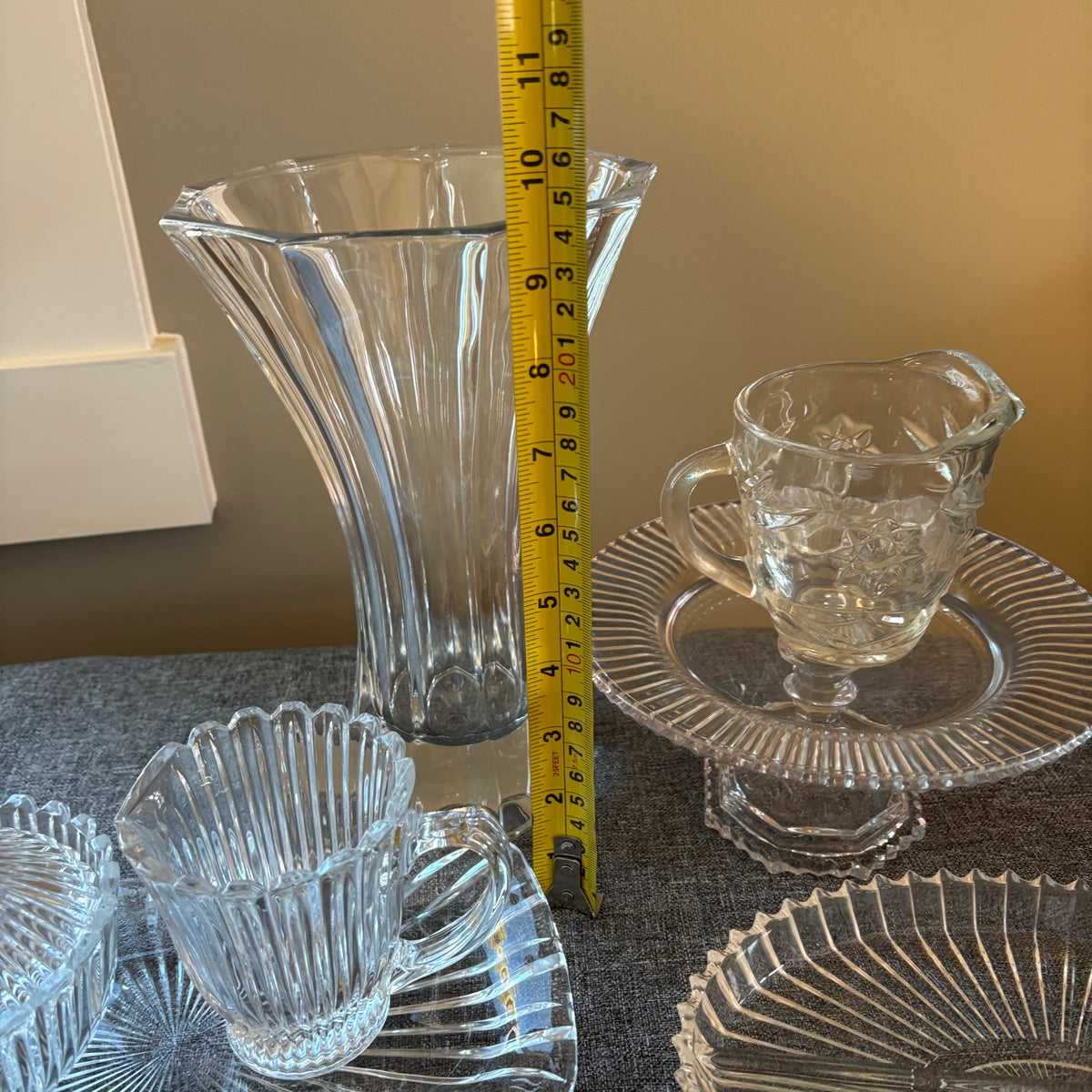 D120 Mikasa and more glass Grouping (candy dish and more)