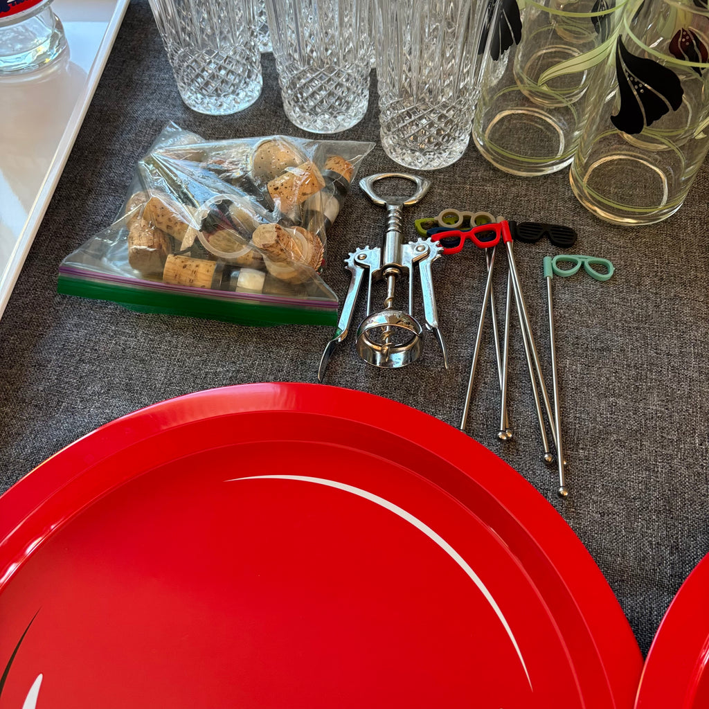 D124 Barware and more  Grouping (Coca Cola Trays and more)
