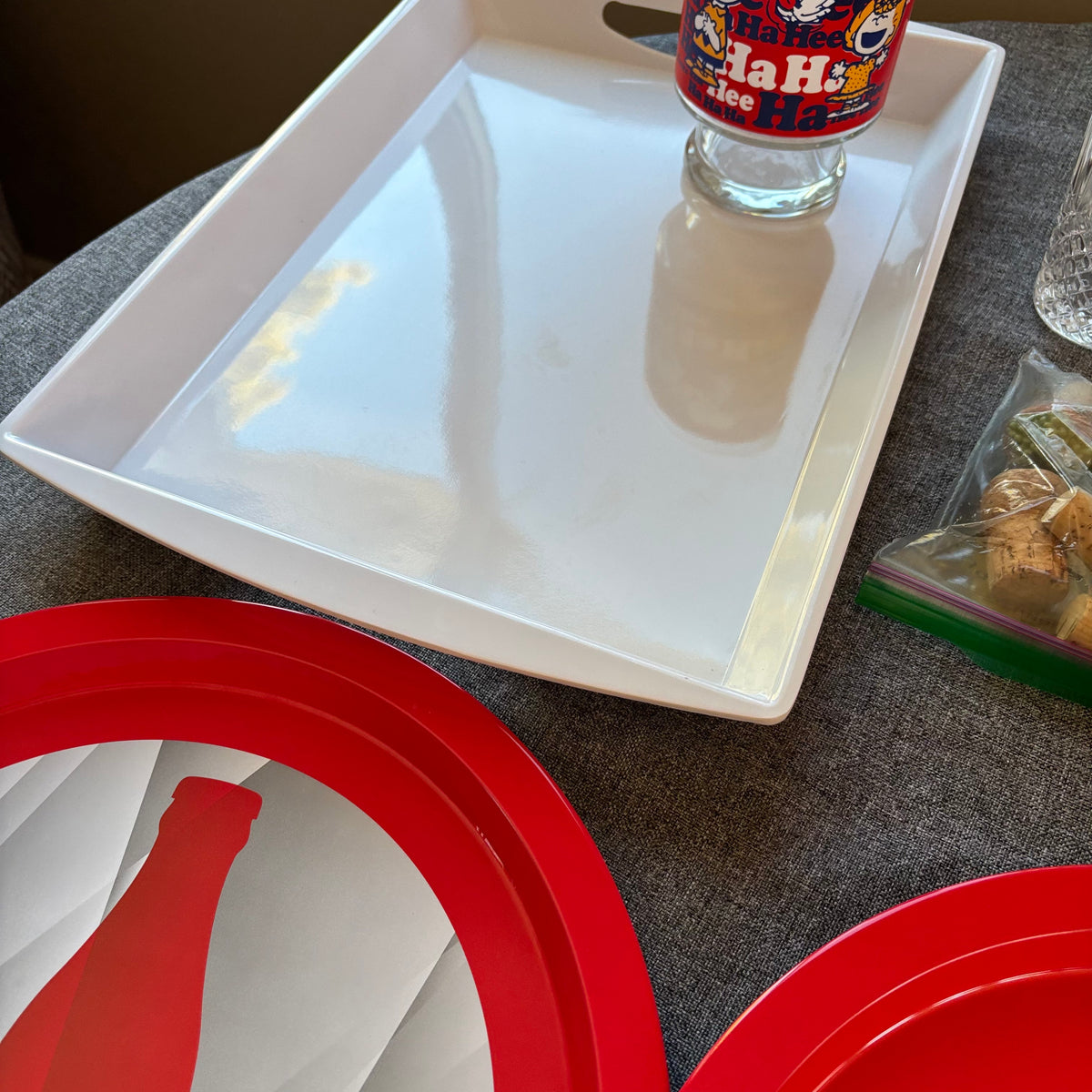 D124 Barware and more  Grouping (Coca Cola Trays and more)