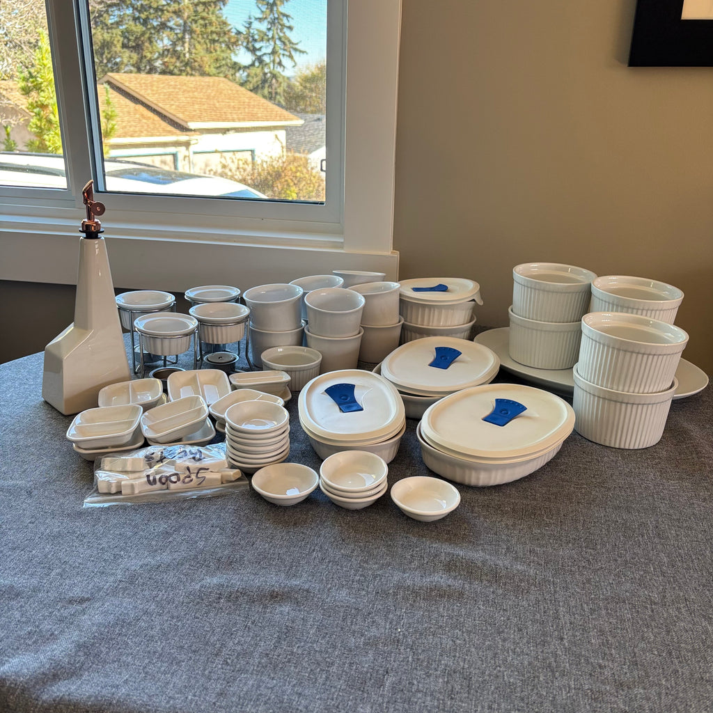 D126 White Dish Grouping (IKEA, French White and more)