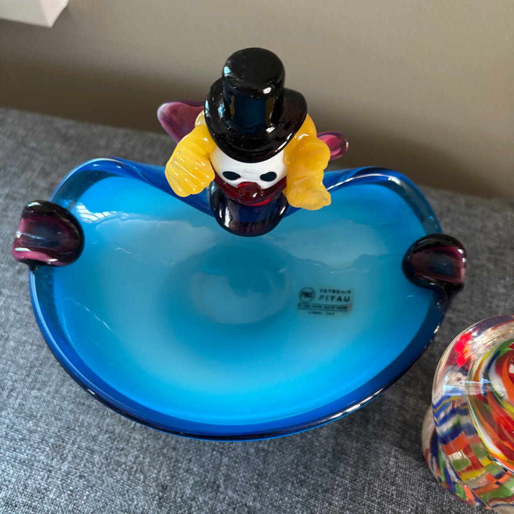 D133 Murano Grouping (clown and mushroom)