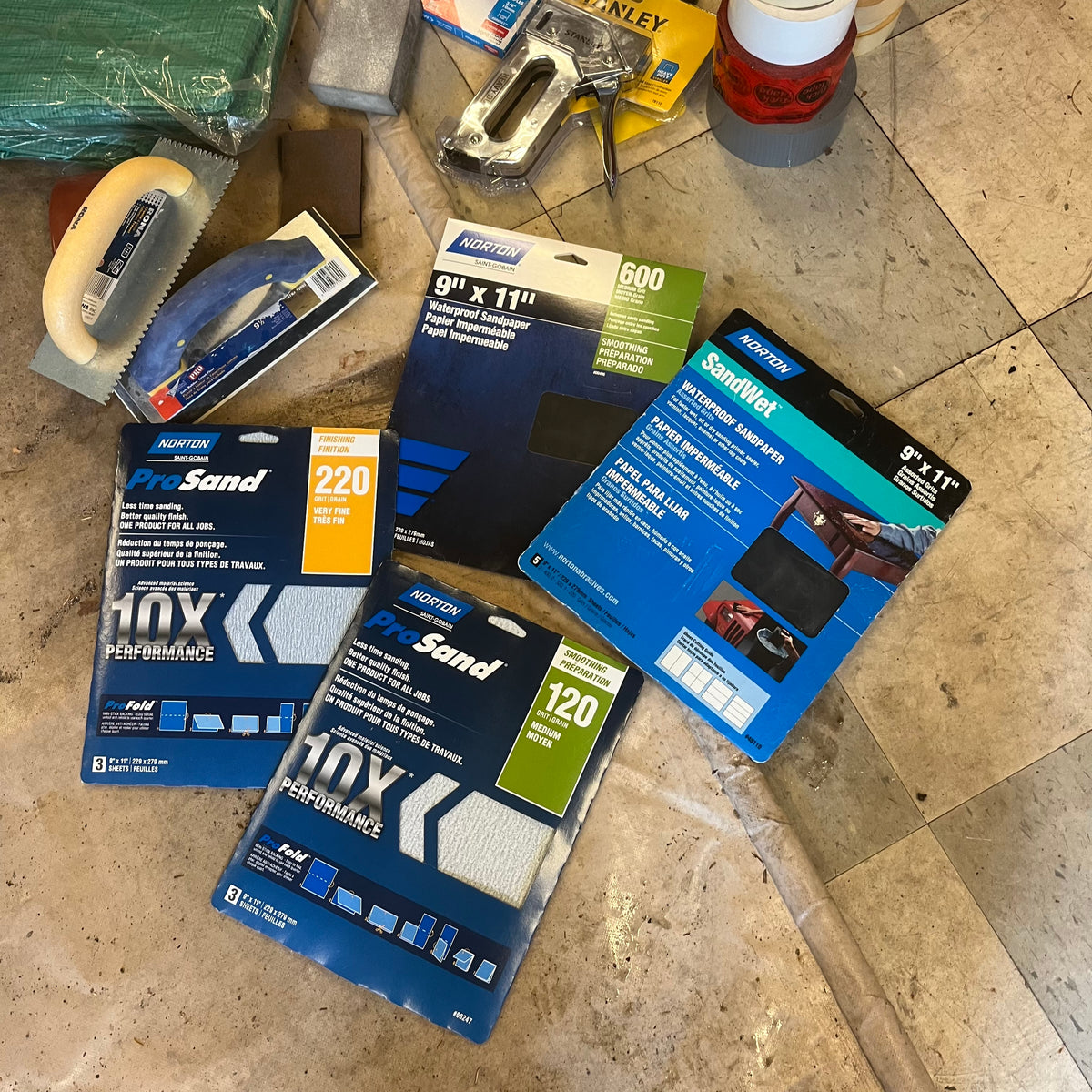 D344 Garage Grouping (sand paper and more)