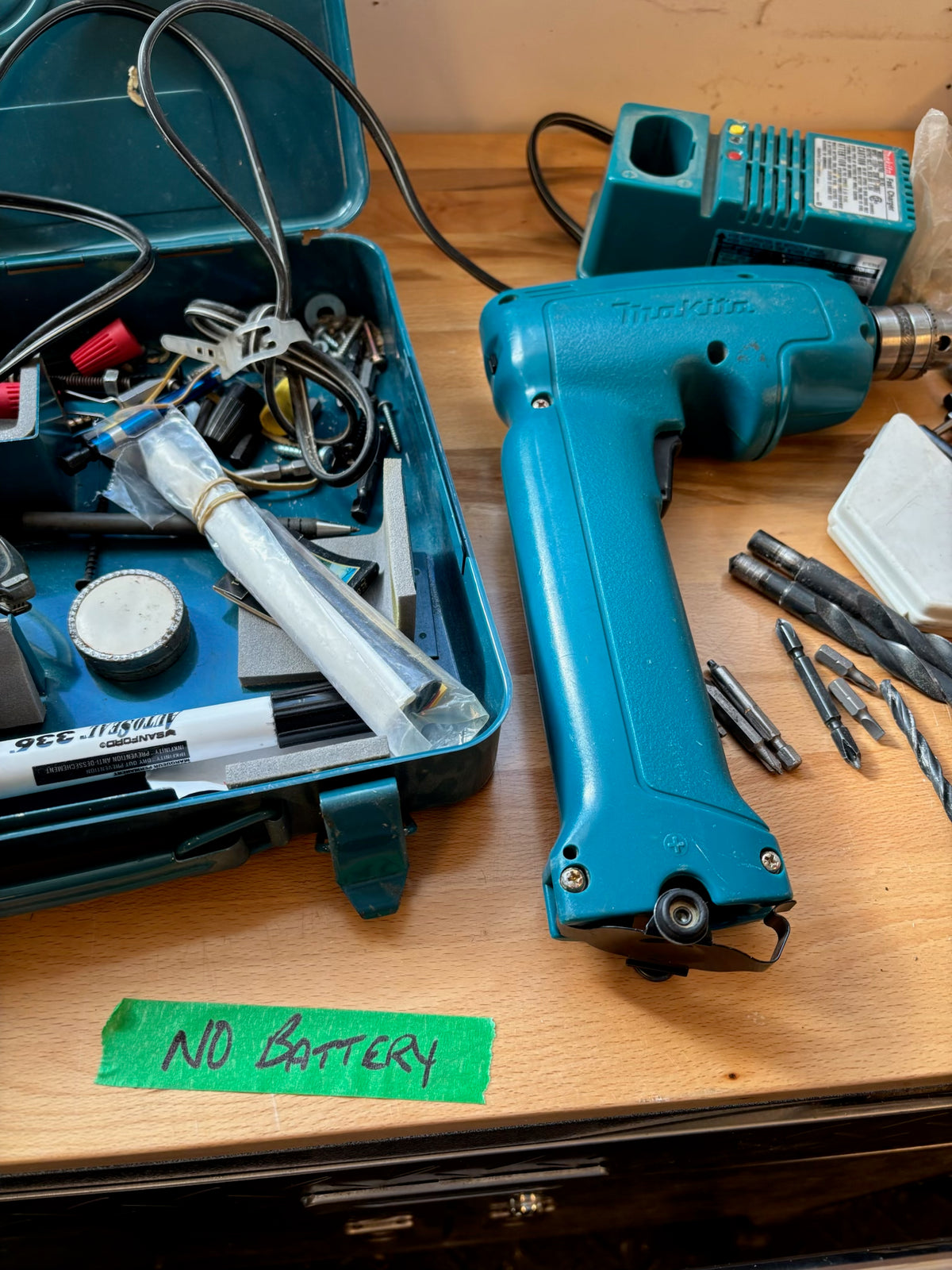 D242A Makita Drill with accessories (no battery)