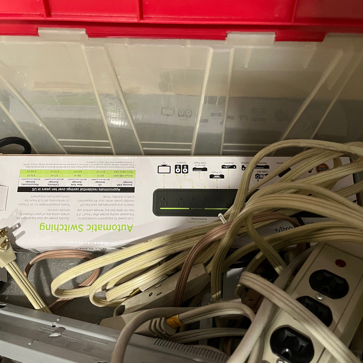 D348 Extension cord and power bar grouping