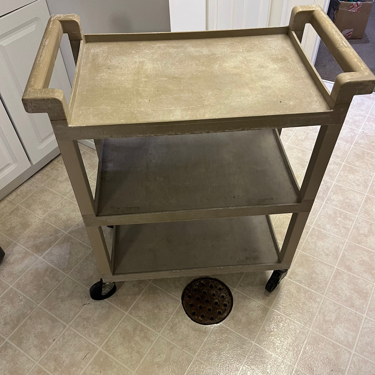 D360 Brown plastic restaurant style trolley/cart