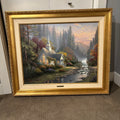 D140 24” x 30” Framed Thomas Kinkade print, "The Forest Chapel"