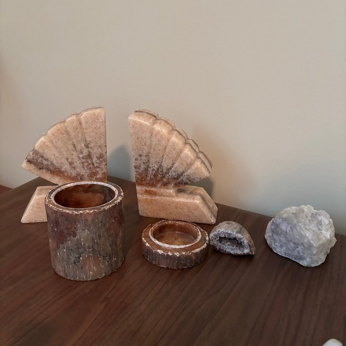 D144 Vintage Grouping (Marble bookends and more)