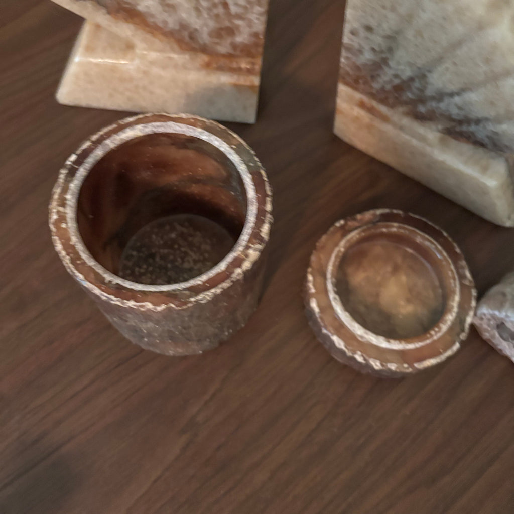 D144 Vintage Grouping (Marble bookends and more)