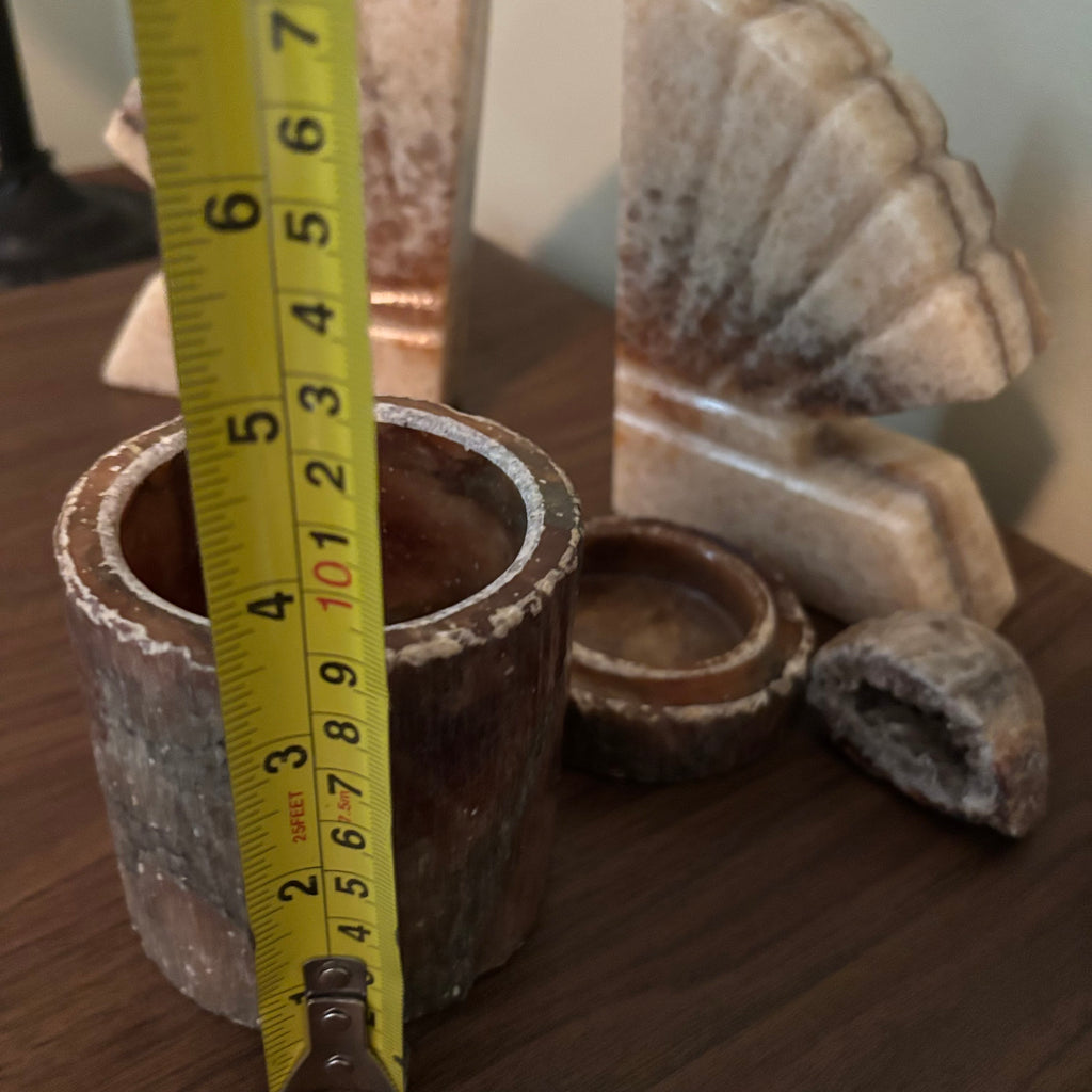 D144 Vintage Grouping (Marble bookends and more)