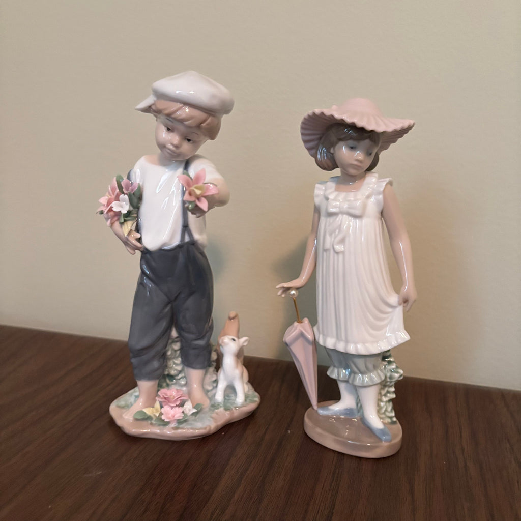 D145 Vintage Grouping (Lladro "April Showers" and Lladro "Pocket Full of Wishes")
