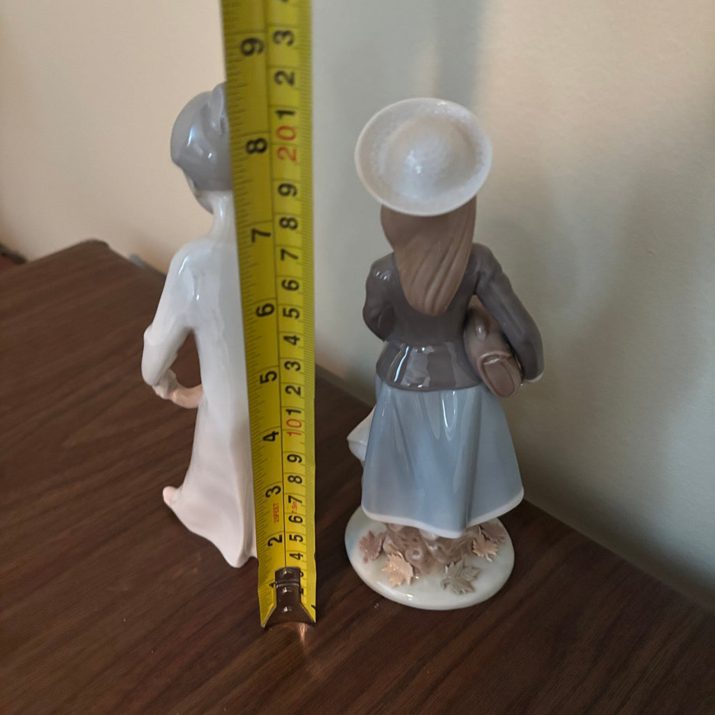 D146 Vintage Ceramic Grouping (Lladro "Autumn" figurine and Lippelsdorf figurine)