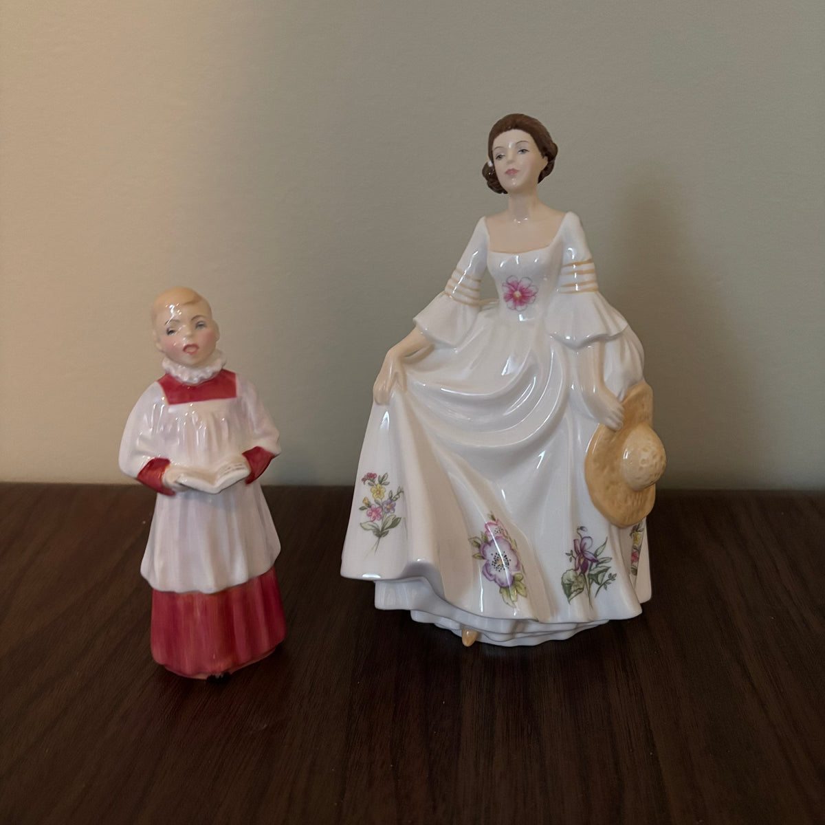 D151 Royal Albert "Dorothy" and Royal Doulton choir boy ceramic figurines