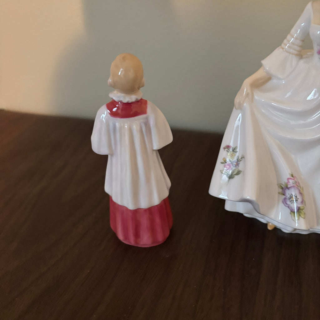 D151 Royal Albert "Dorothy" and Royal Doulton choir boy ceramic figurines