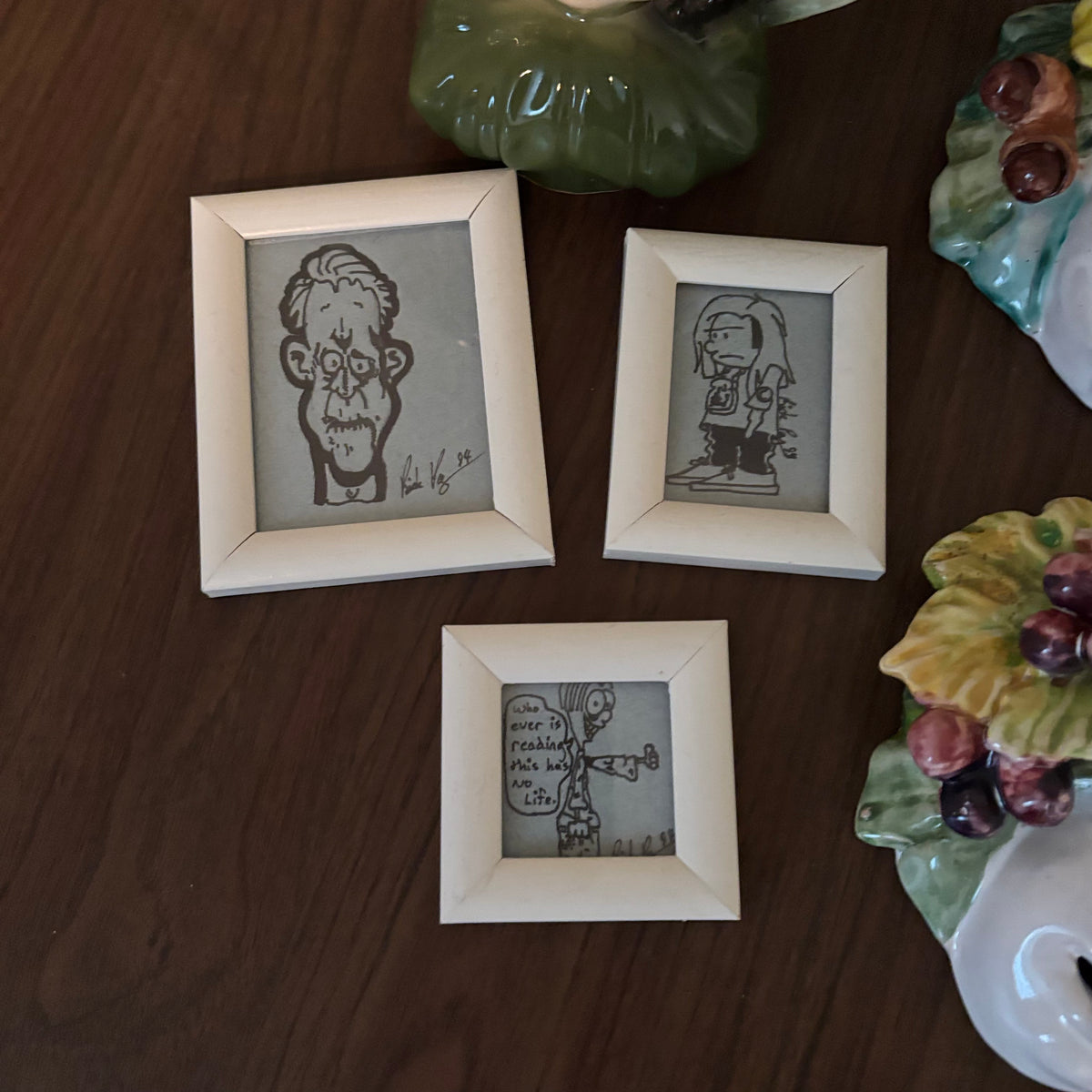 D153 Vintage Decor Grouping (stoneware masks and more)