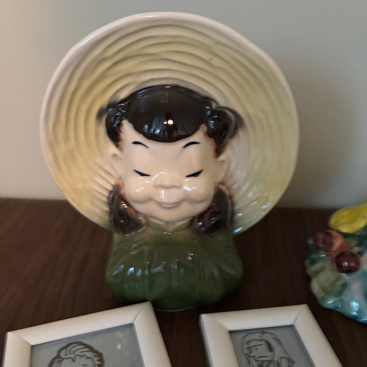 D153 Vintage Decor Grouping (stoneware masks and more)