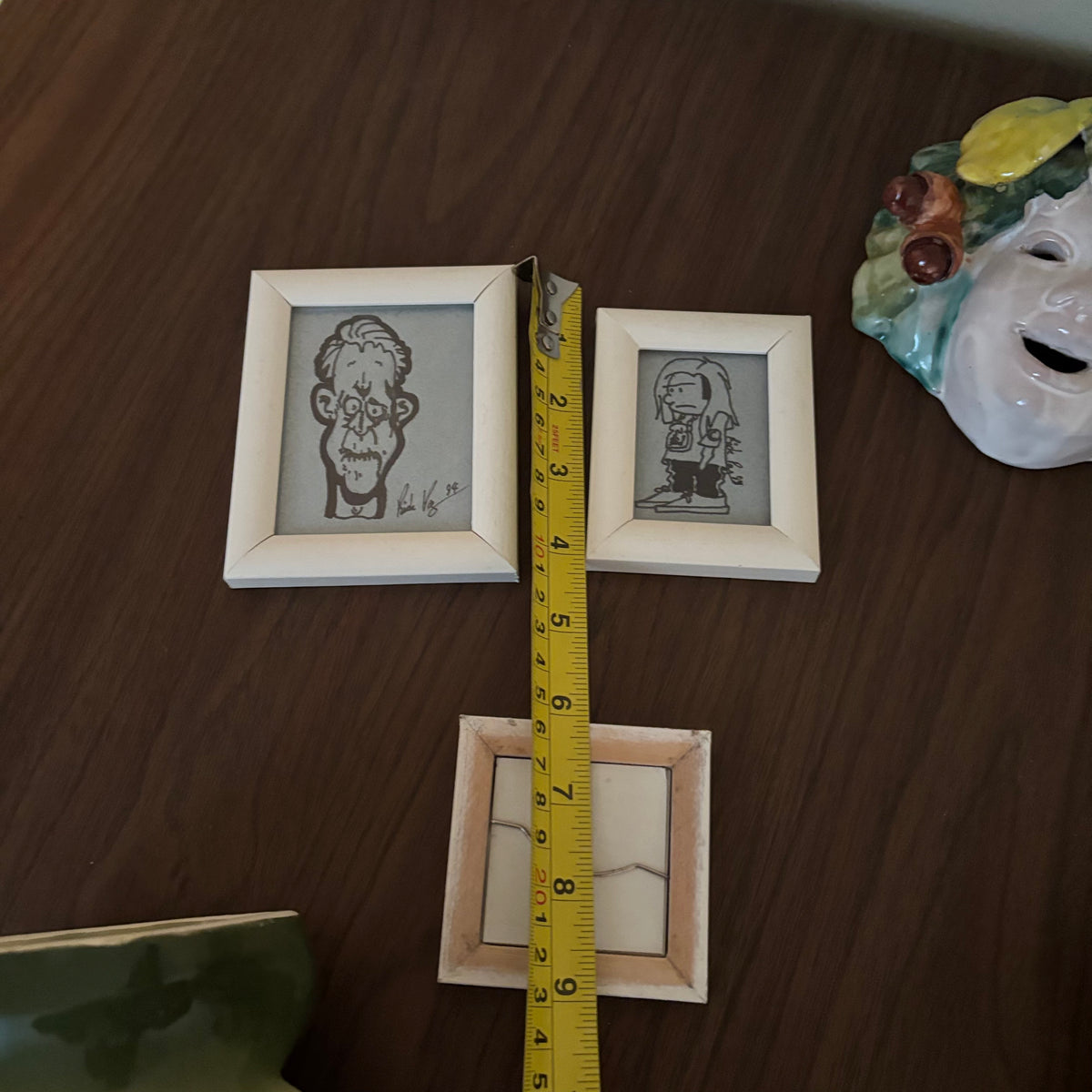 D153 Vintage Decor Grouping (stoneware masks and more)