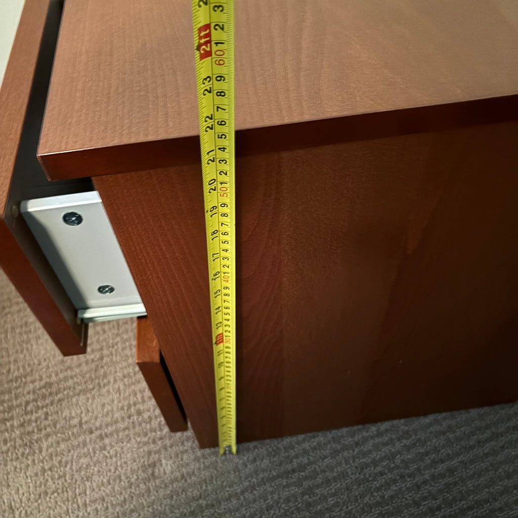 D163 IKEA Malm two drawer wooden nighstand (21” x 16” x 19”)