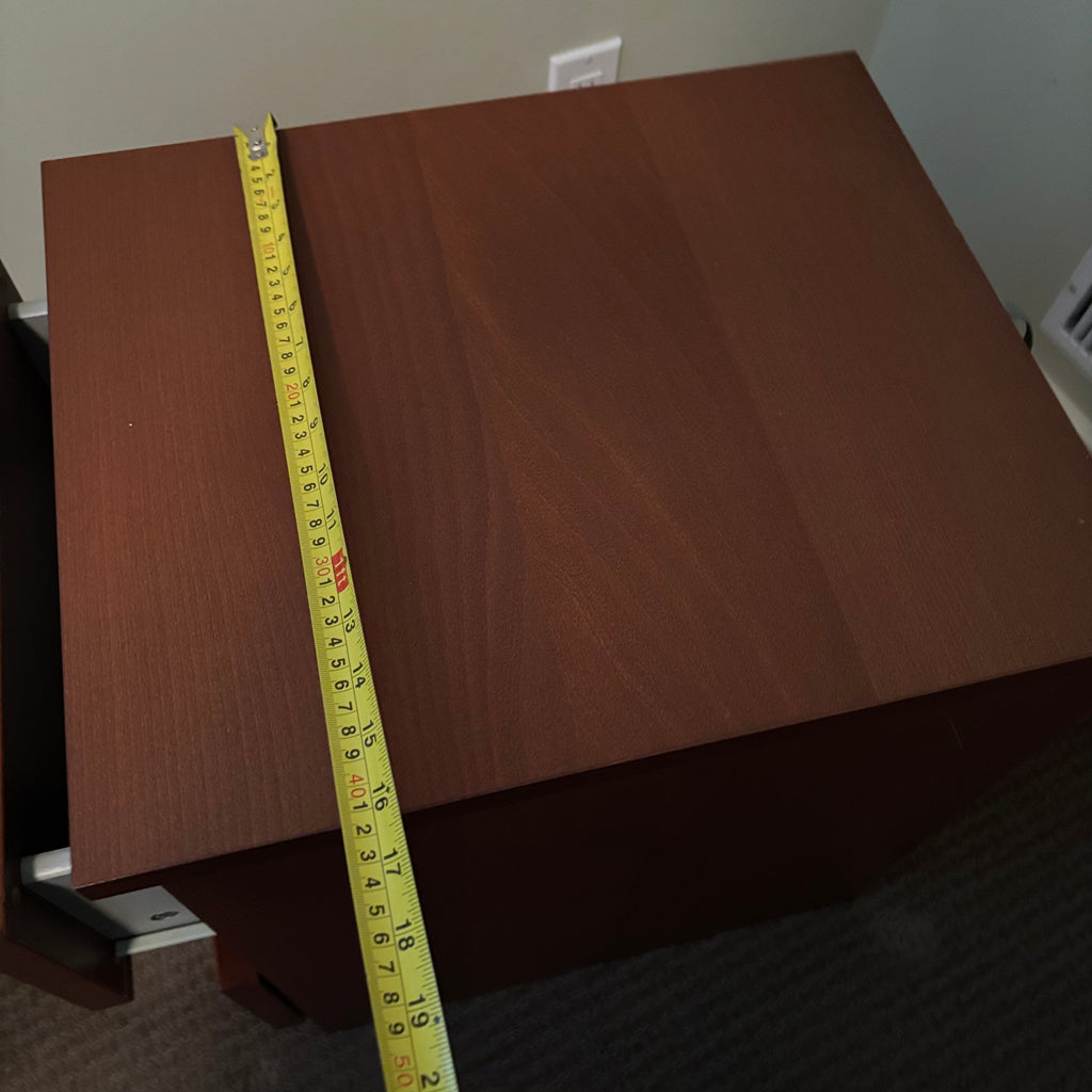 D163 IKEA Malm two drawer wooden nighstand (21” x 16” x 19”)