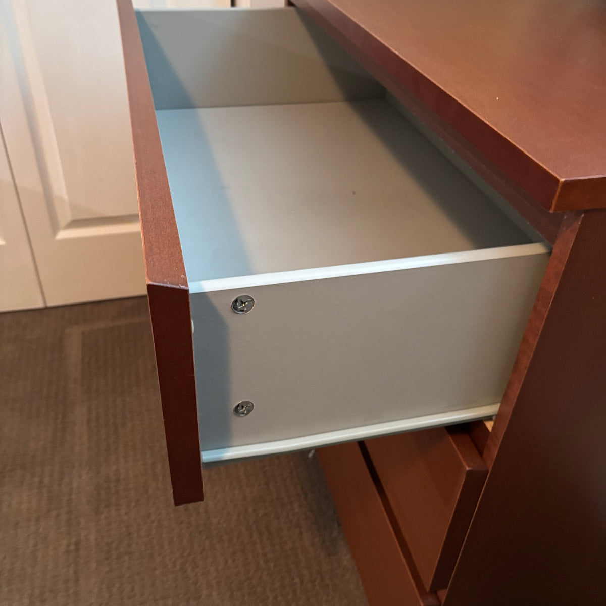 D175 IKEA Malm three drawer wooden dresser (30” x 32” x 18”)