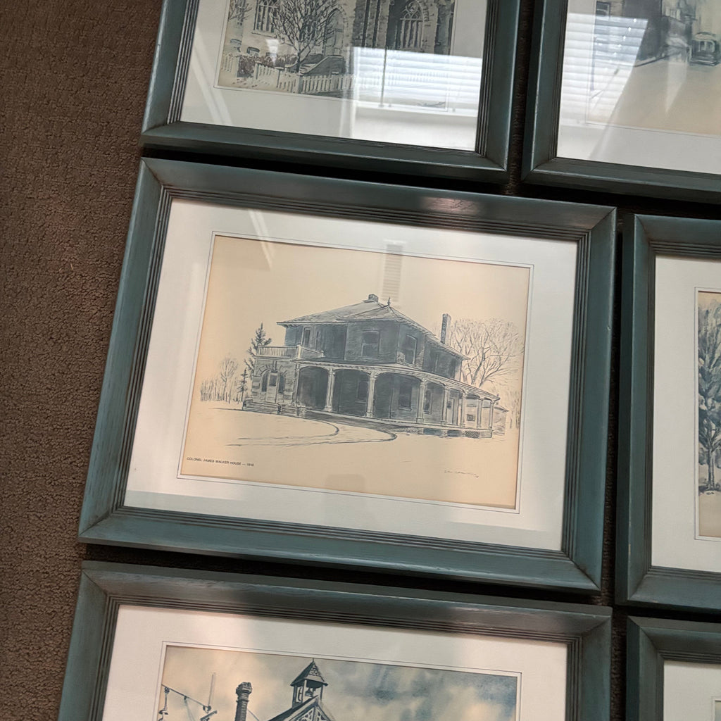 D179 Set of 6 vintage architectural art prints