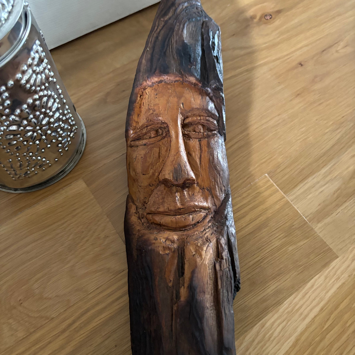 D191 Wooden mask and lantern grouping