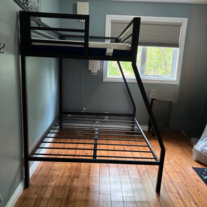 Twin over full metal bunk bed with Twin mattress - M102