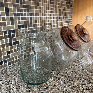 Vintage Kitchen Canister Set with Wooden Lids and More - Z110