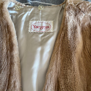 YAEGERS FURS LTD XXL SPLIT SKIN DYED MINK COAT AND FUR HAT - P272