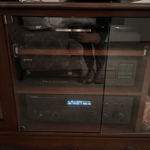 Stereo in Vintage Cabinet with CDs - M314