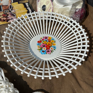 Vintage Grouping (Plastic Basket-Bowl, Macramé Hangers and More) - R388