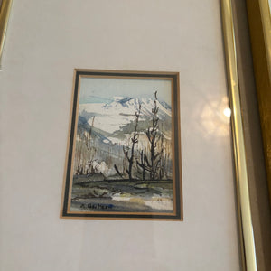 4 PIECE OFFSET FRAMED ARTWORK GROUPING - P264