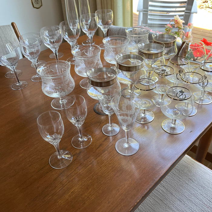 Vintage Stemware Grouping  - M100