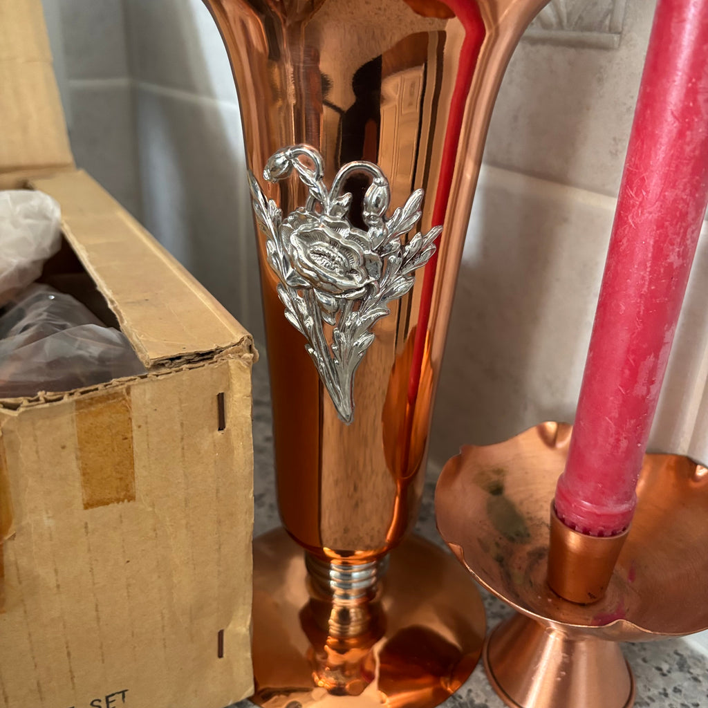 E883 Vintage Copper grouping (fondue and more)