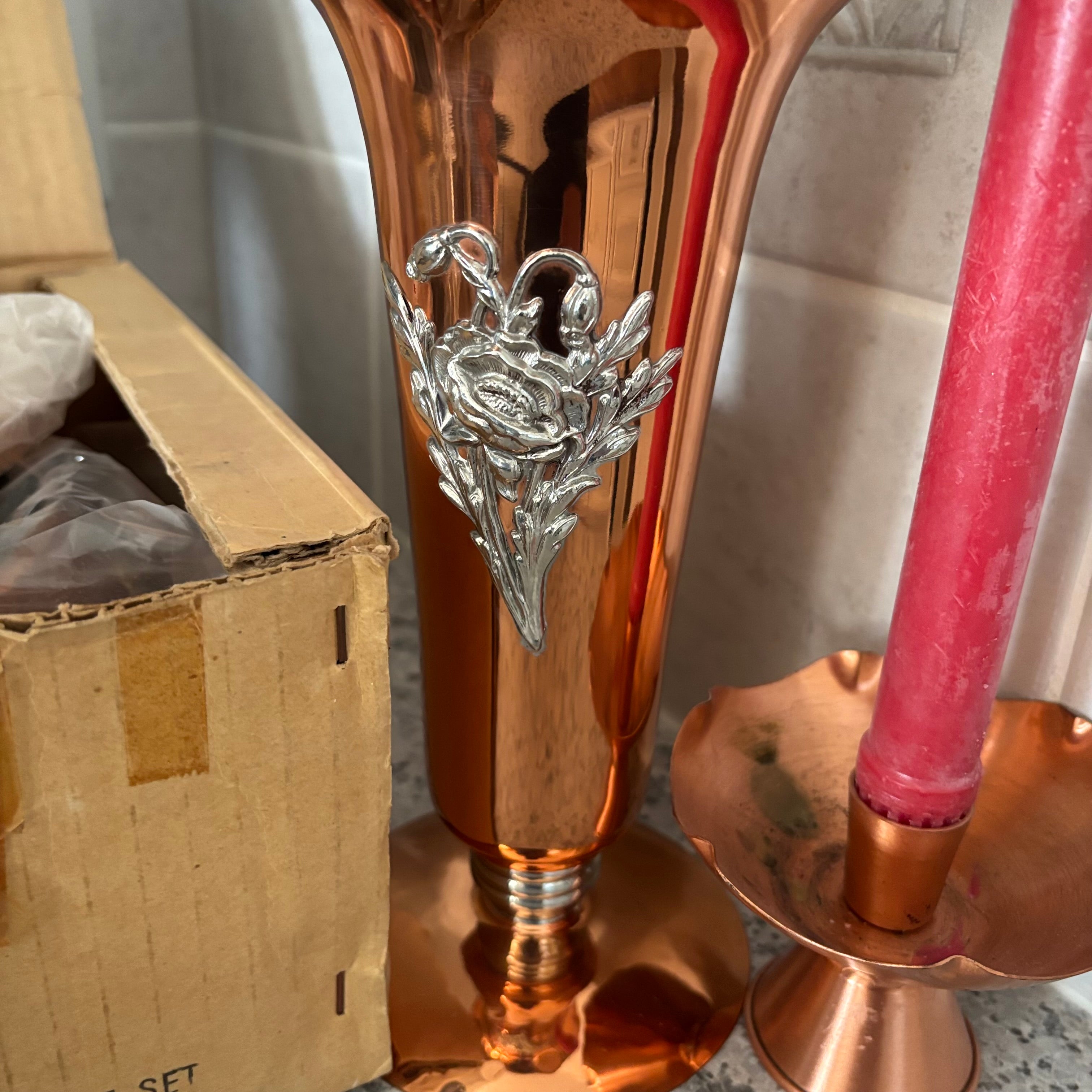 E883 Vintage Copper grouping (fondue and more)