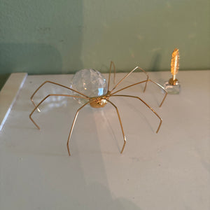 W837 3” Spider and Swarovski Crystal Memories Inkwell with Quill Figurines grouping
