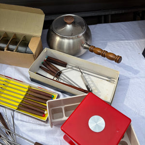 Vintage Kitchen Grouping (Red Fondue and More) - R426