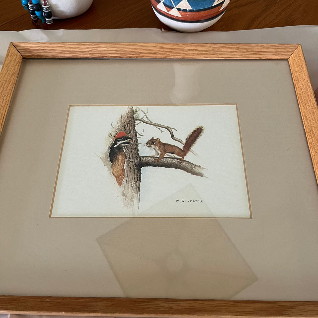 B329 Vintage grouping (framed prints and more)