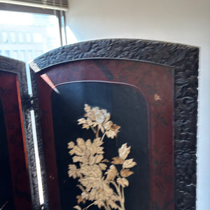 ANTIQUE ASIAN ROOM DIVIDER SCREEN WITH IN LAID MOTHER OF PEARL (AS IS) - P236