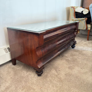 SOLID WOOD ANTIQUE CHEST WITH 1 DRAWER - P167