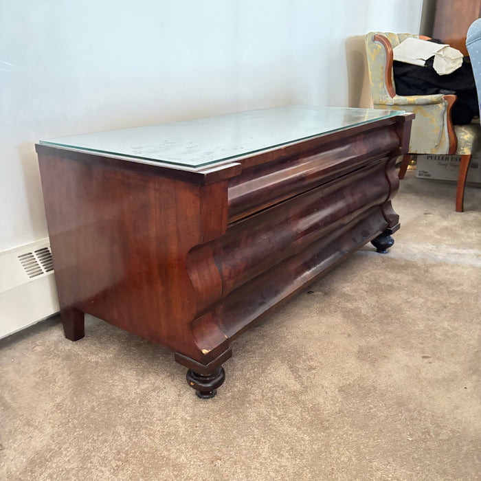 SOLID WOOD ANTIQUE CHEST WITH 1 DRAWER - P167