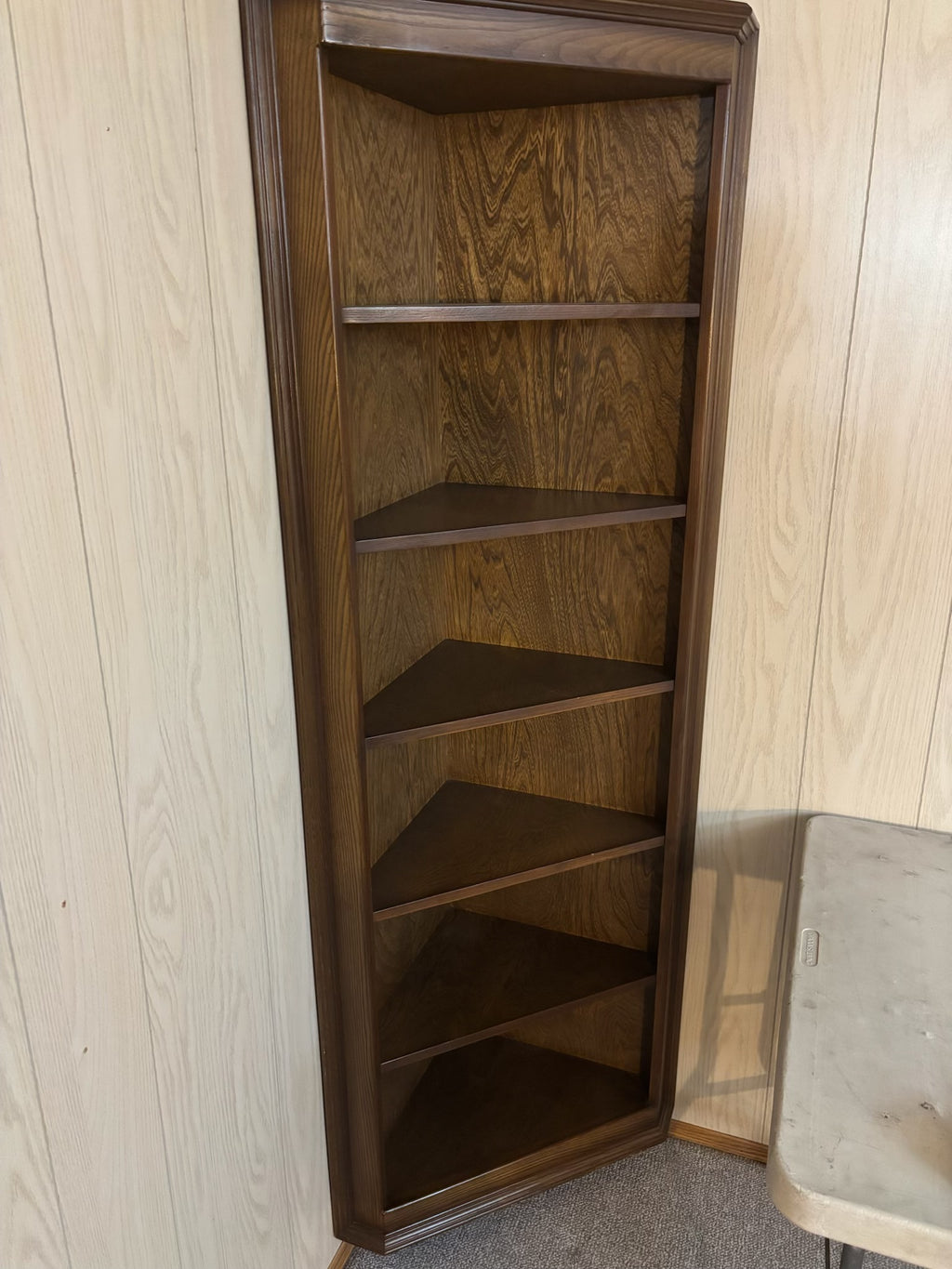 K503B Vintage solid wood corner bookshelf