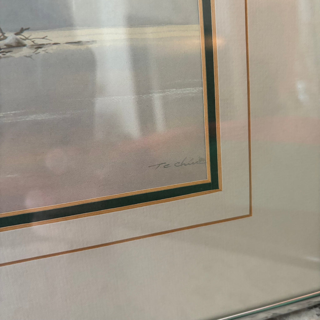 E896 Set of 2 13” x 11” Framed watercolours