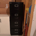 X225 Black metal 4 drawer file cabinet