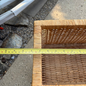 Wicker Stand and Wine Rack - M366