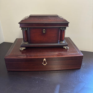 Bombay Co. Jewelry Box and Pacific Silver Cloth Silverware Chest - N310