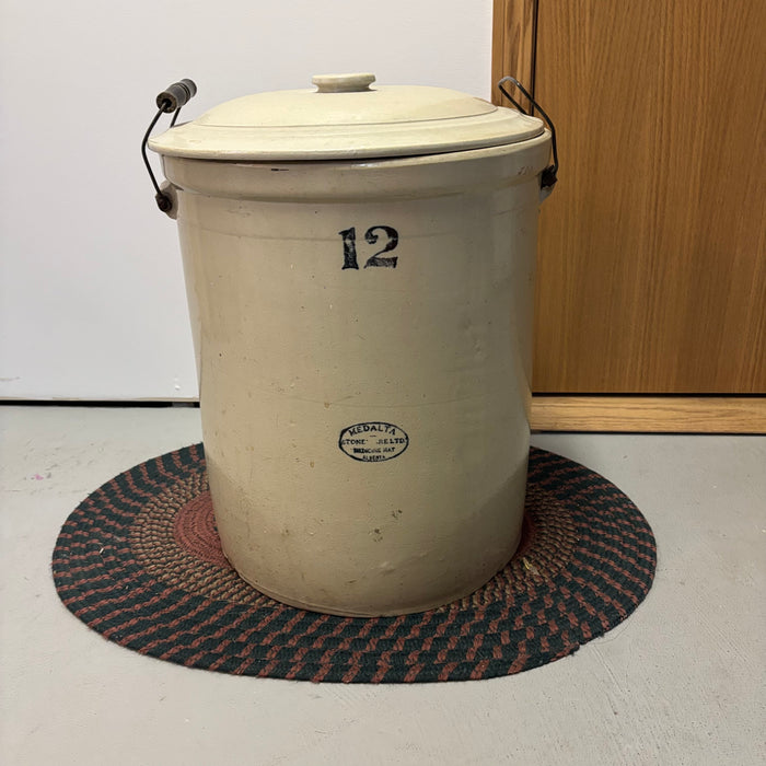 Vintage #12 Medalta Crock with Lid - C468