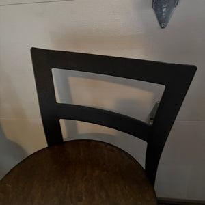 Set of 2 Countertop Height Modern Metal and Wood Bar Stools - C308
